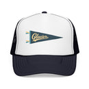 Glacier National Park Pennant Trucker Hat — Vintage Foam Mesh Cap-1