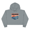 Women's Golden, Colorado Crop Hoodie - Premium Mountain Crop Sweatshirt-3