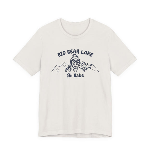 Big Bear Lake, California Ski Babe T‑Shirt - Retro Skiing Graphic Tee