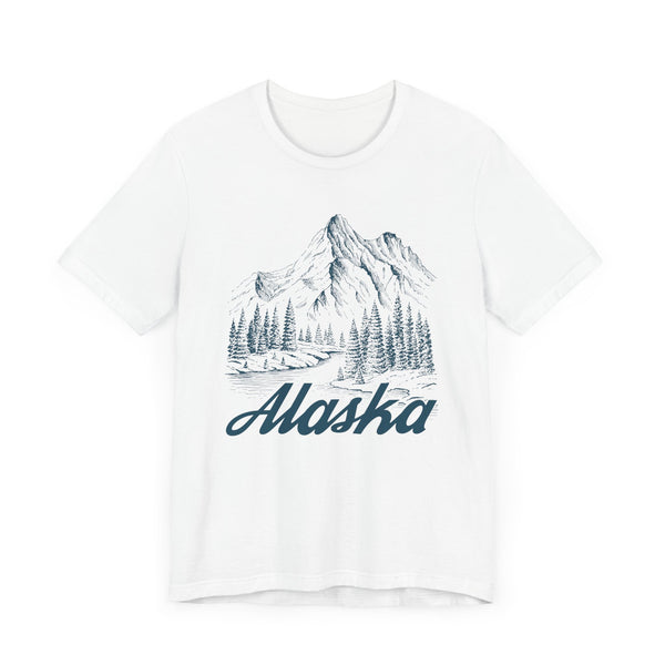 Alaska Graphic Tee - Mountain Illustration Alaska T Shirt