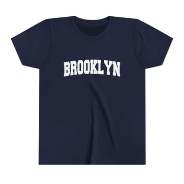 Buy navy Brooklyn, New York Youth Graphic Tee - Kids Brooklyn T Shirt - Varsity Arch