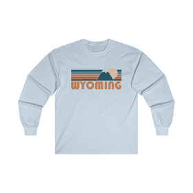 Wyoming Long Sleeve Shirt - Retro Unisex Wyoming Long Sleeve Tee