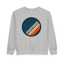 Portland, Oregon Toddler Sweatshirt - Retro Portland Toddler Crewneck Sweatshirt-2