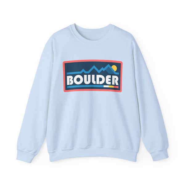 Boulder, Colorado Sweatshirt - Mountain Graphic Crewneck