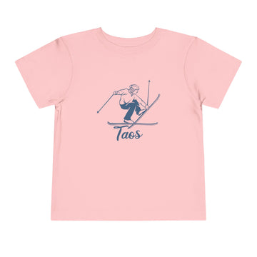 Buy pink Taos, New Mexico Toddler Graphic Tee Vintage Ski - Kids Taos T-Shirt