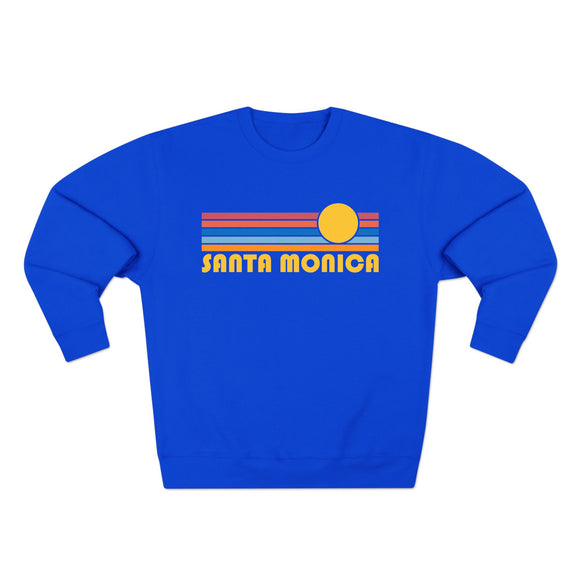 Premium Santa Monica, California Retro Sun Graphic Sweatshirt