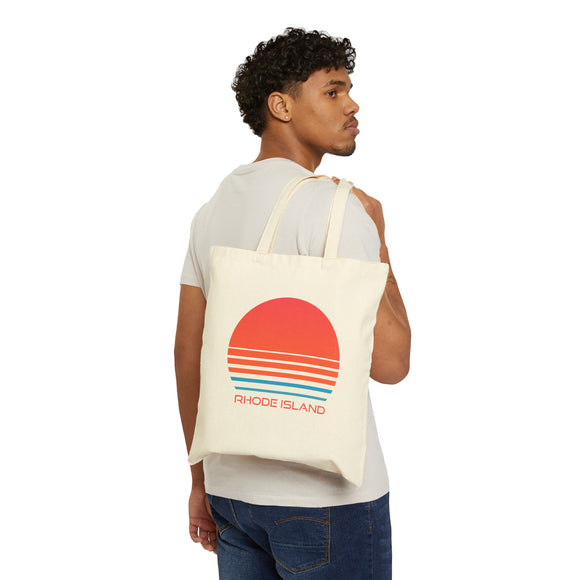 Rhode Island Cotton Canvas Rhode Island Tote Bag - Retro 80s