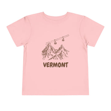 Buy pink Vermont Toddler T-Shirt — Vintage Gondola Ski Mountain Tee