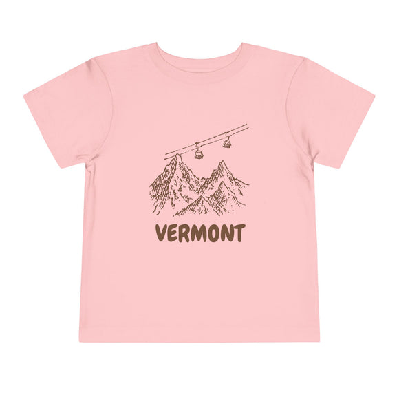 Vermont Toddler T-Shirt — Vintage Gondola Ski Mountain Tee