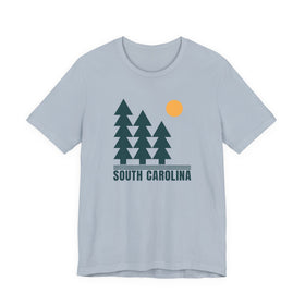 Buy light-blue South Carolina T Shirt - Retro Trees South Carolina Tee