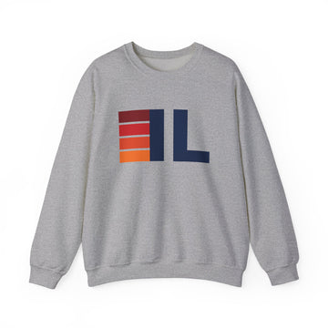 Buy sport-grey Illinois Retro Sweatshirt | Retro Stripes Illinois