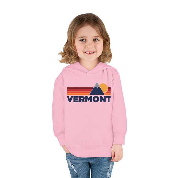 Vermont Toddler Hoodie - Unisex Mountain Pullover Sweatshirt, Kids Hooded Jumper, Vermont Souvenir