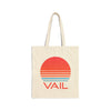 Vail, Colorado Retro 80s Cotton Canvas Vail Tote Bag
