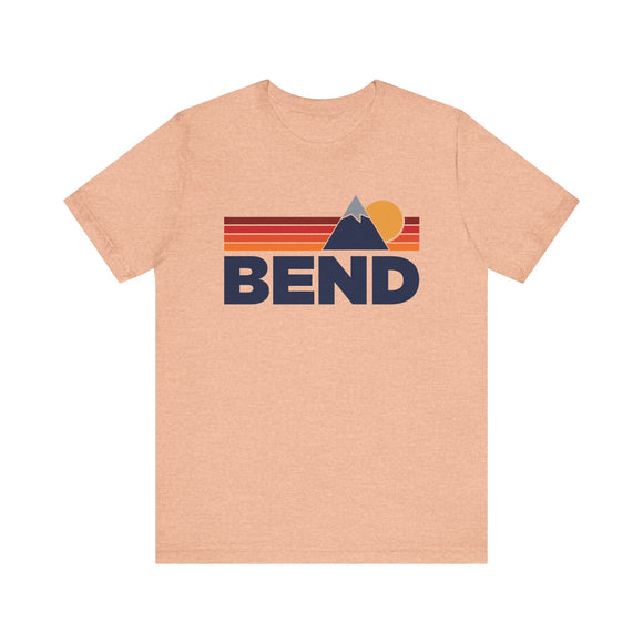 Retro Bend, Oregon T-shirt, Mountain Tee, Vintage Bend Unisex Jersey Shirt, Outdoor Hiking Apparel
