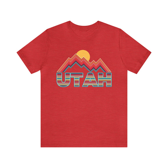 Utah T Shirt Retro Mountain - Unisex Utah Shirt