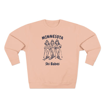 Buy pale-pink Premium Minnesota Ski Babes Sweatshirt