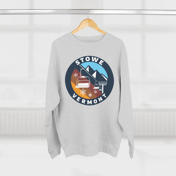 Premium Stowe, Vermont Mountain Ski Lift Sweatshirt