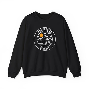Buy black Montpelier, Vermont Sweatshirt - Unisex Crewneck Montpelier Sweatshirt