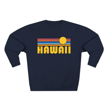 Buy navy Premium Hawaii Retro Sun Graphic Sweatshirt