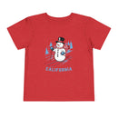 California Toddler Skiing Snowman Graphic Tee - Kids California T-Shirt-5