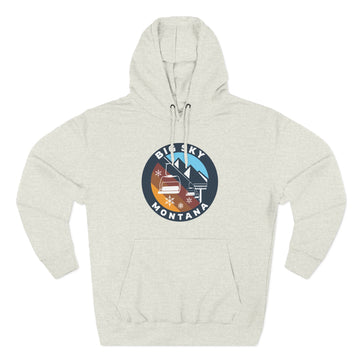 Buy oatmeal-heather Premium Big Sky, Montana Ski Lift Hoodie