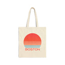Boston, Massachusetts Retro 80s Cotton Canvas Boston Tote Bag-1
