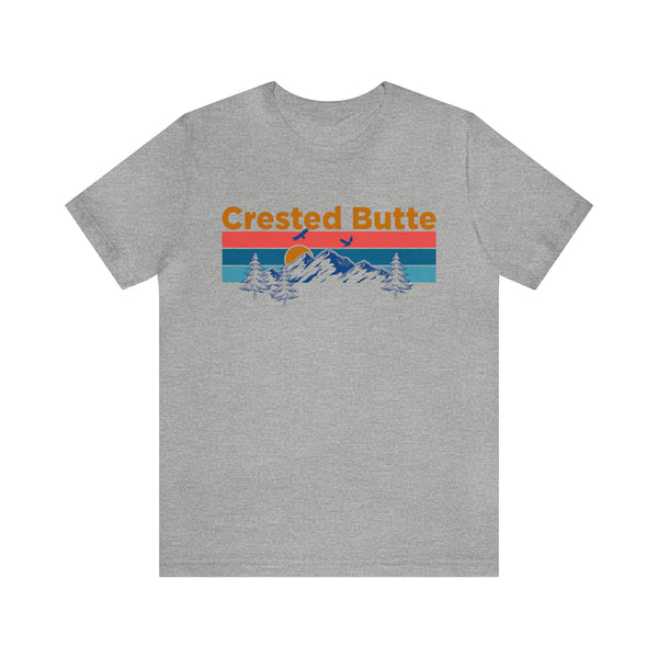 Crested Butte, Colorado Shirt - Mountain Sunset Unisex Crested Butte T-Shirt