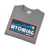 Wyoming Graphic Tee, Comfort Colors Retro Mountain Unisex T shirt