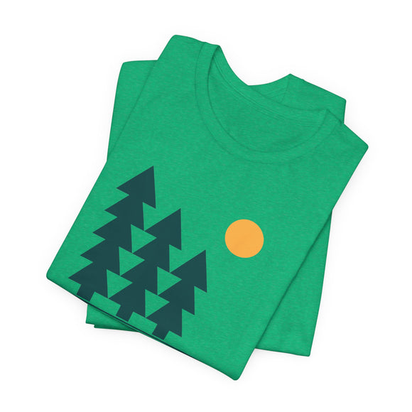 Oregon T Shirt - Retro Trees Oregon Tee
