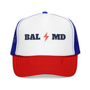 Baltimore, Maryland Retro Trucker Hat - Lightning Foam Cap-4