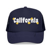 Kids California Foam Trucker Hat - Youth Snapback Cap on white background