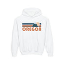 Oregon Youth Hoodie - Retro Mountain Oregon Youth Sweatshirt-1