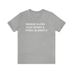 Soccer Mom T-Shirt - Fun Orange Slices, Juice Boxes Tee