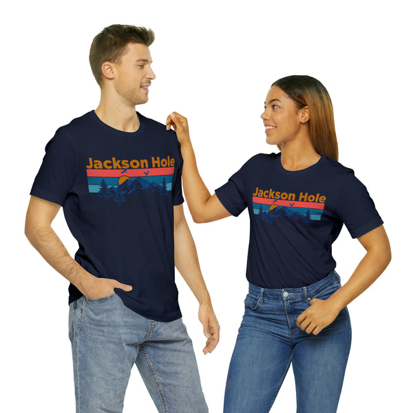 Jackson Hole, Wyoming Shirt - Mountain Sunset Unisex Jackson Hole T-Shirt