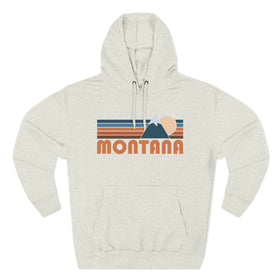 Buy oatmeal-heather Montana Hoodie - Retro Mountain Unisex Sweatshirt
