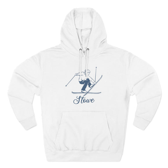 Premium Stowe, Vermont Vintage Snow Ski Hoodie