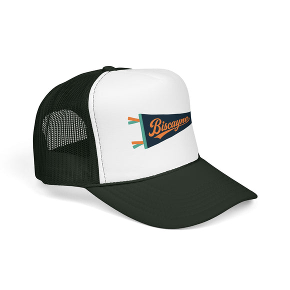Biscayne National Park Pennant Trucker Hat — Vintage Foam Mesh Cap