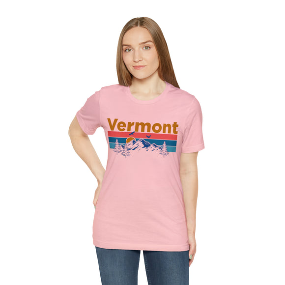 Vermont T-Shirt - Mountain Sunset Unisex Vermont Shirt