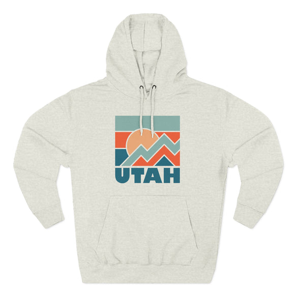 Utah Hoodie - Retro Mountain Unisex Sweatshirt