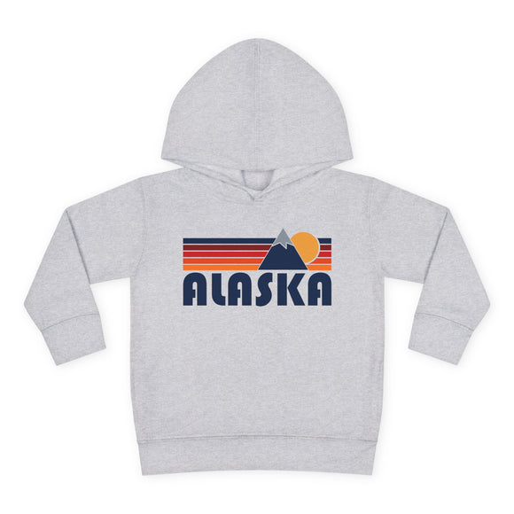 Alaska Toddler Hoodie - Unisex Mountain Pullover Sweatshirt, Kids Hooded Jumper, Alaska Souvenir