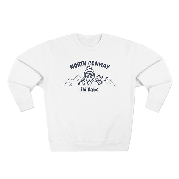 Premium North Conway, New Hampshire Ski Babe Sweatshirt