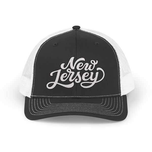 New Jersey Snapback Trucker Cap - Embroidered New Jersey Hat