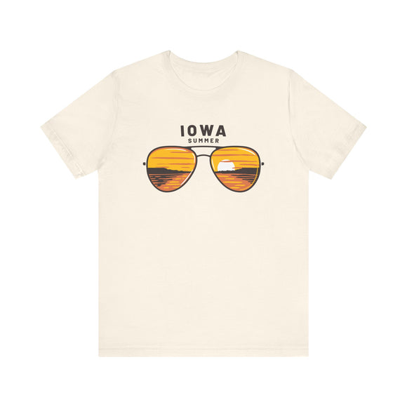 Iowa T Shirt - Sunglasses Lake Graphic Iowa Tee