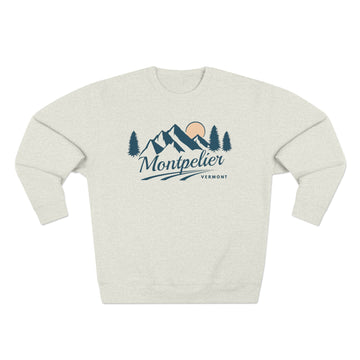 Buy oatmeal-heather Premium Montpelier, Vermont Sweatshirt - Unisex Sweatshirt
