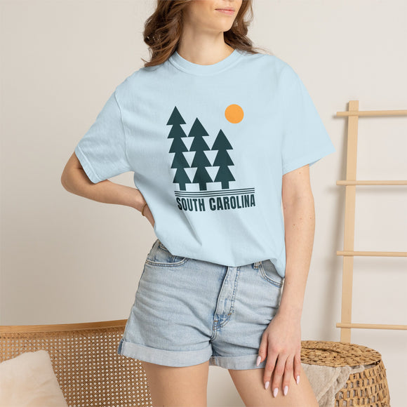South Carolina T Shirt, Comfort Colors Cotton 100% Cotton Trees Tee