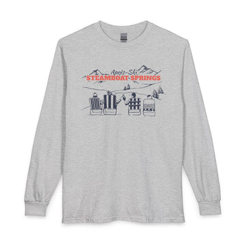 Steamboat Springs, Colorado Après-ski Long Sleeve Shirt - Mountain Retro Skiing