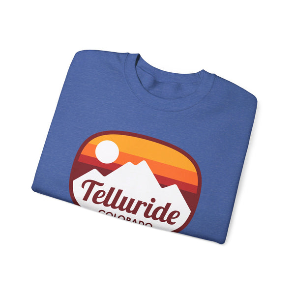 Telluride, Colorado Sweatshirt - Unisex Retro Ombre Crewneck Telluride Sweatshirt