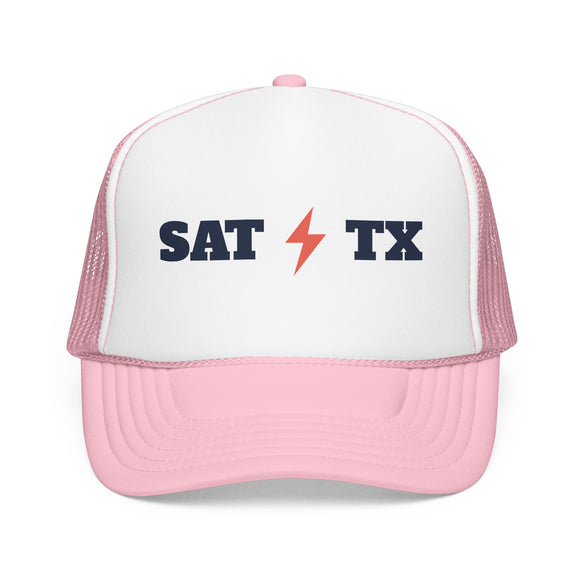 San Antonio, Texas Retro Trucker Hat - Lightning Foam Cap