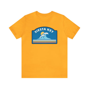 Siesta Key, Florida T-Shirt - Unisex Siesta Key Shirt - Wave Badge