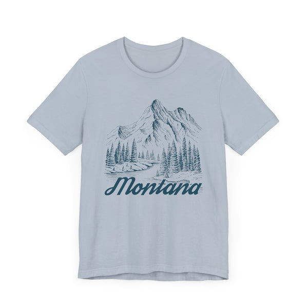 Montana Graphic Tee - Mountain Illustration Montana T Shirt